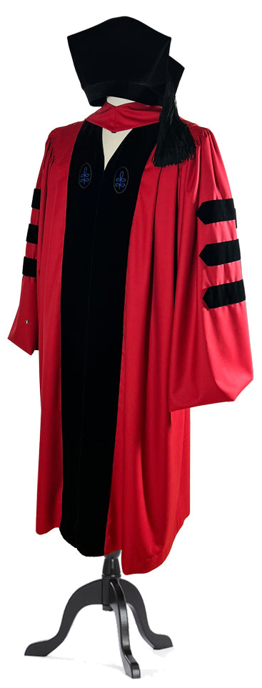Harvard PhD Robe with Hood and Tam — bespoke robe, handcrafted in Bavaria (view 8)