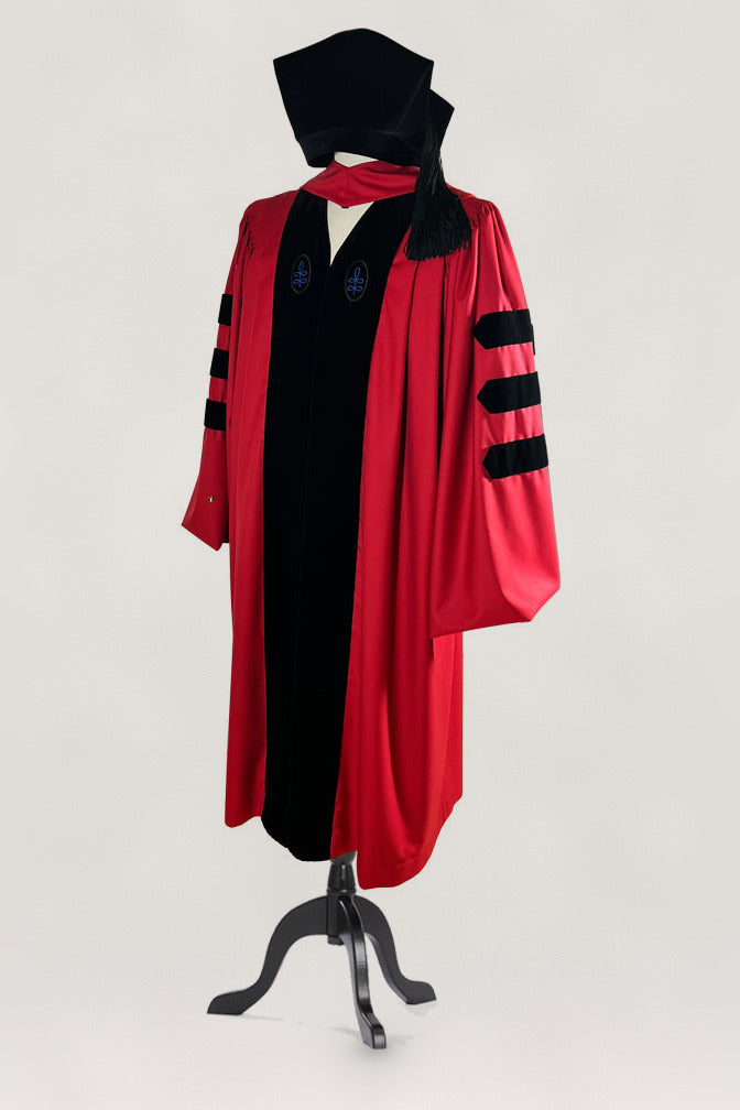 Harvard PhD Robe with Hood and Tam — bespoke robe, handcrafted in Bavaria (view 8)