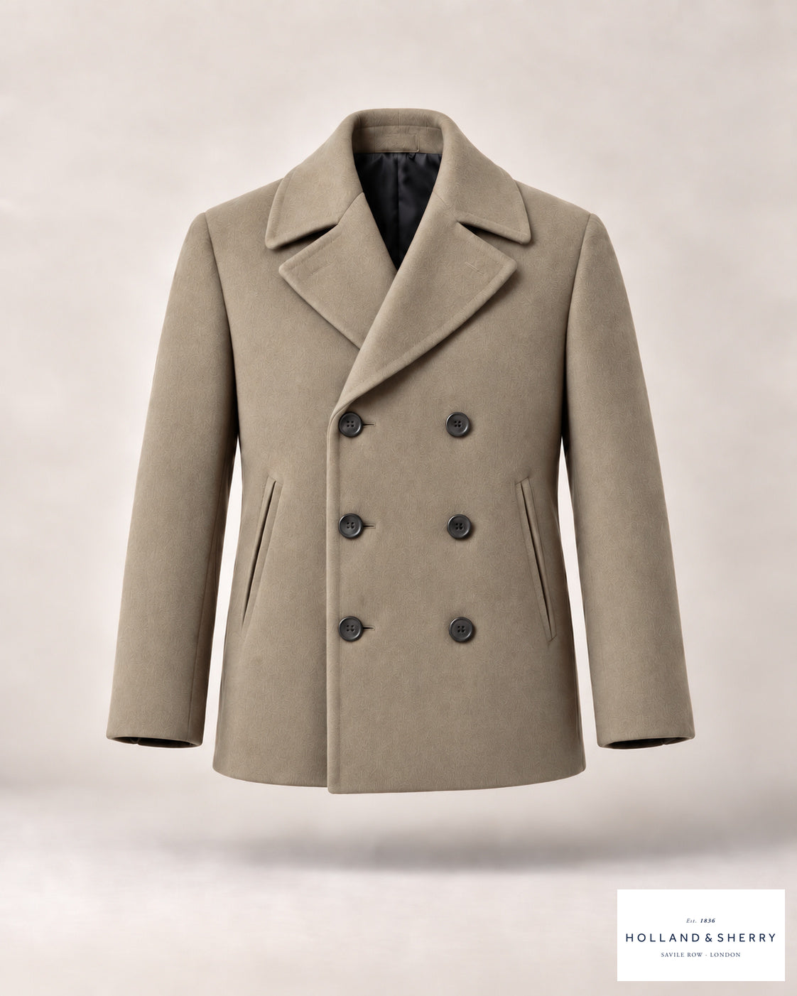 The Peacoat Men, Light Camel, Hip length, Front view.