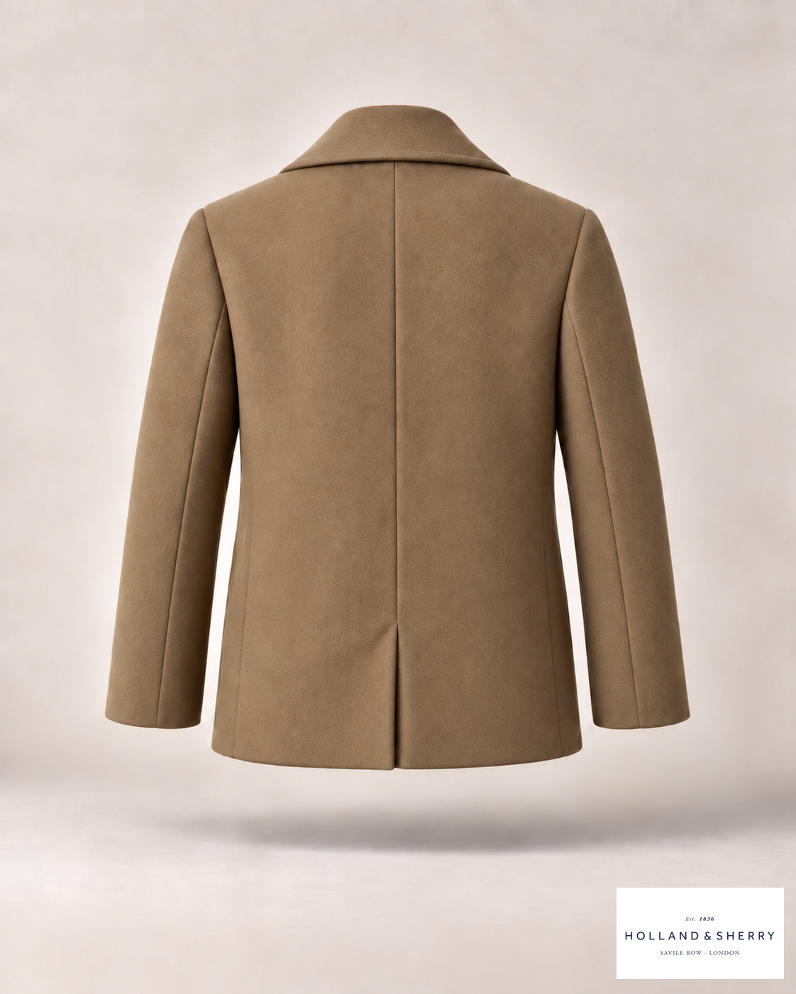 The Peacoat Men, Camel, Hip length, Back view.