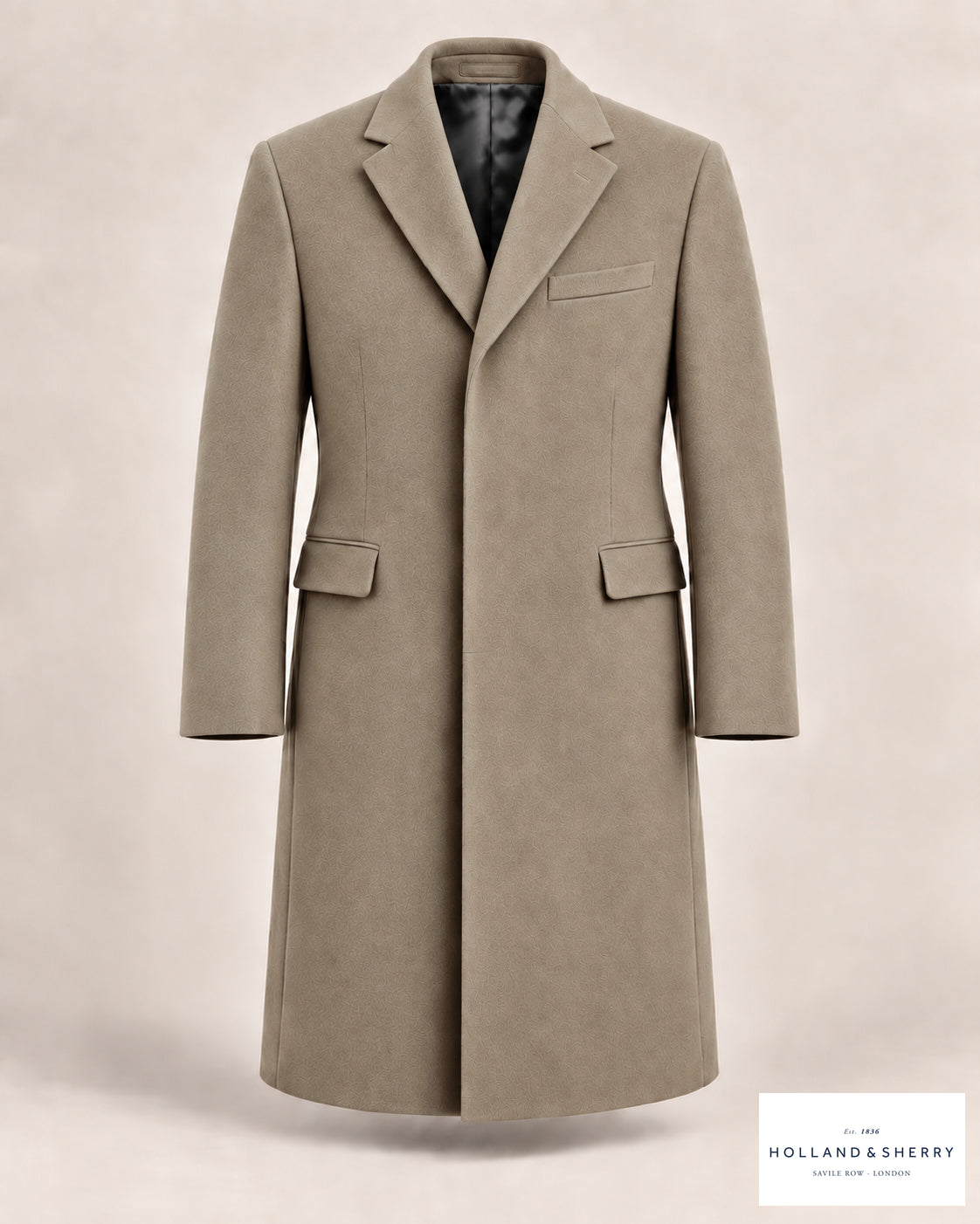 The Chesterfield Men, Light Camel, Calf length, Front view.