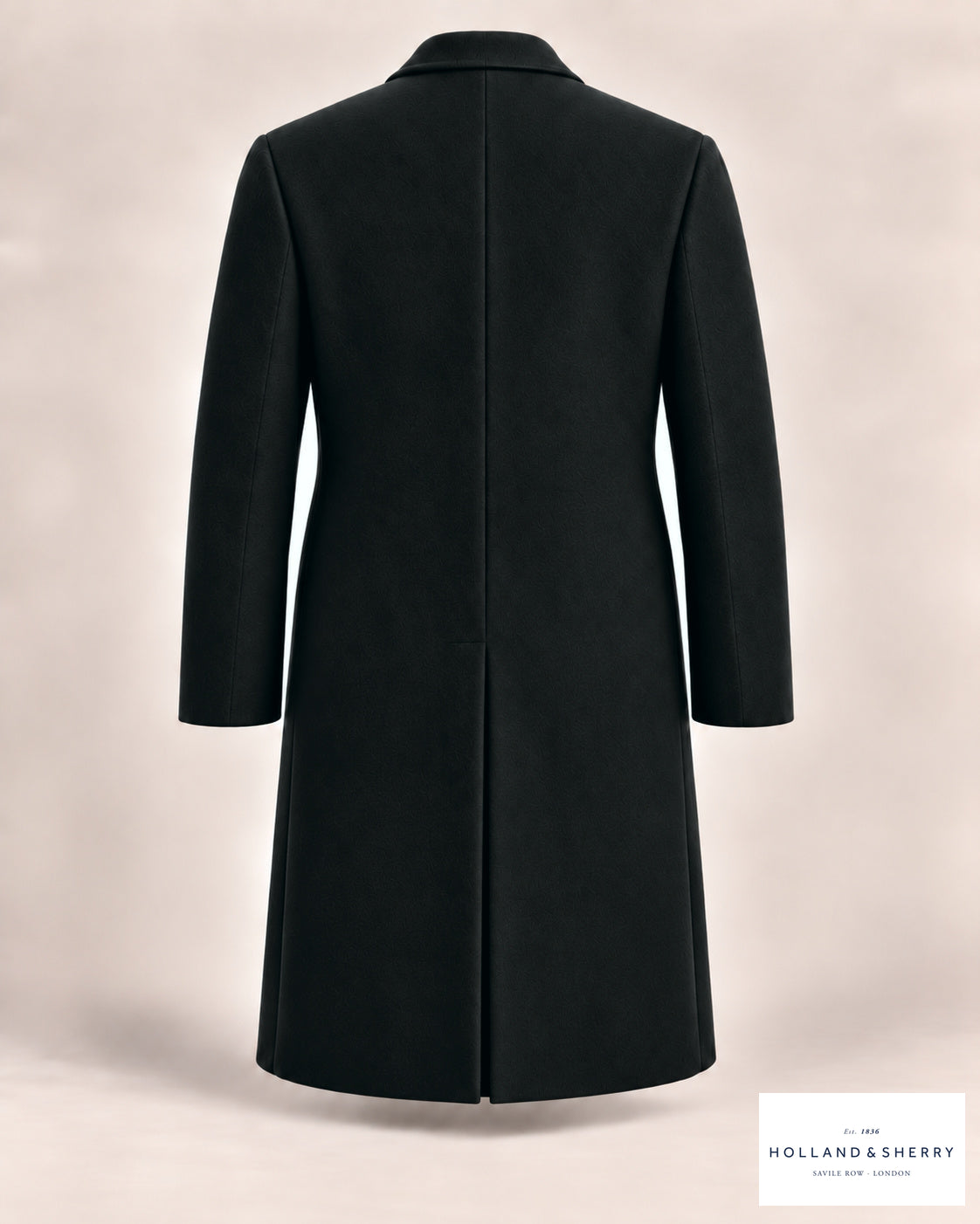 The Chesterfield Men, Black, Calf length, Back view.
