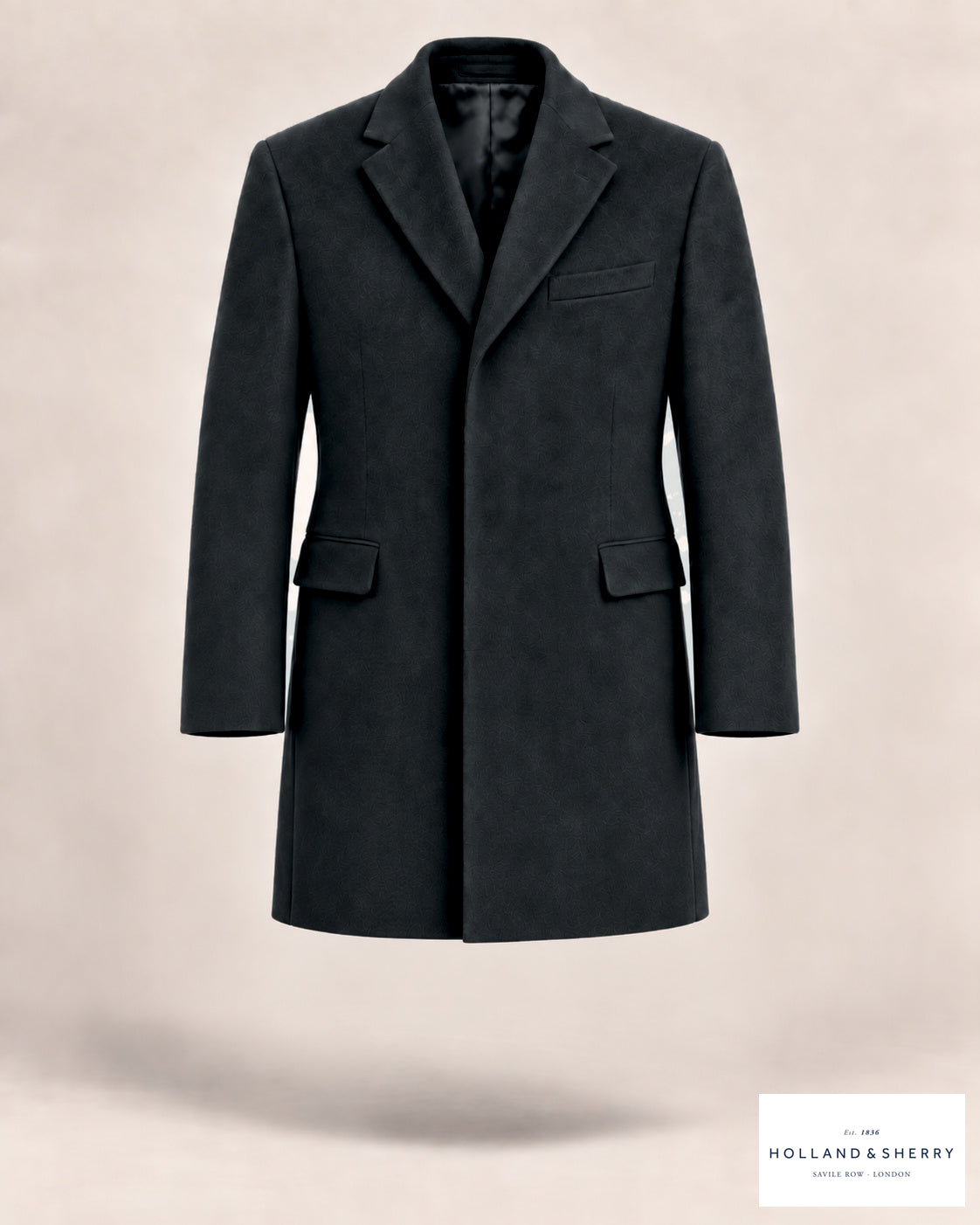 The Chesterfield Men, Charcoal, Knee length, Front view.
