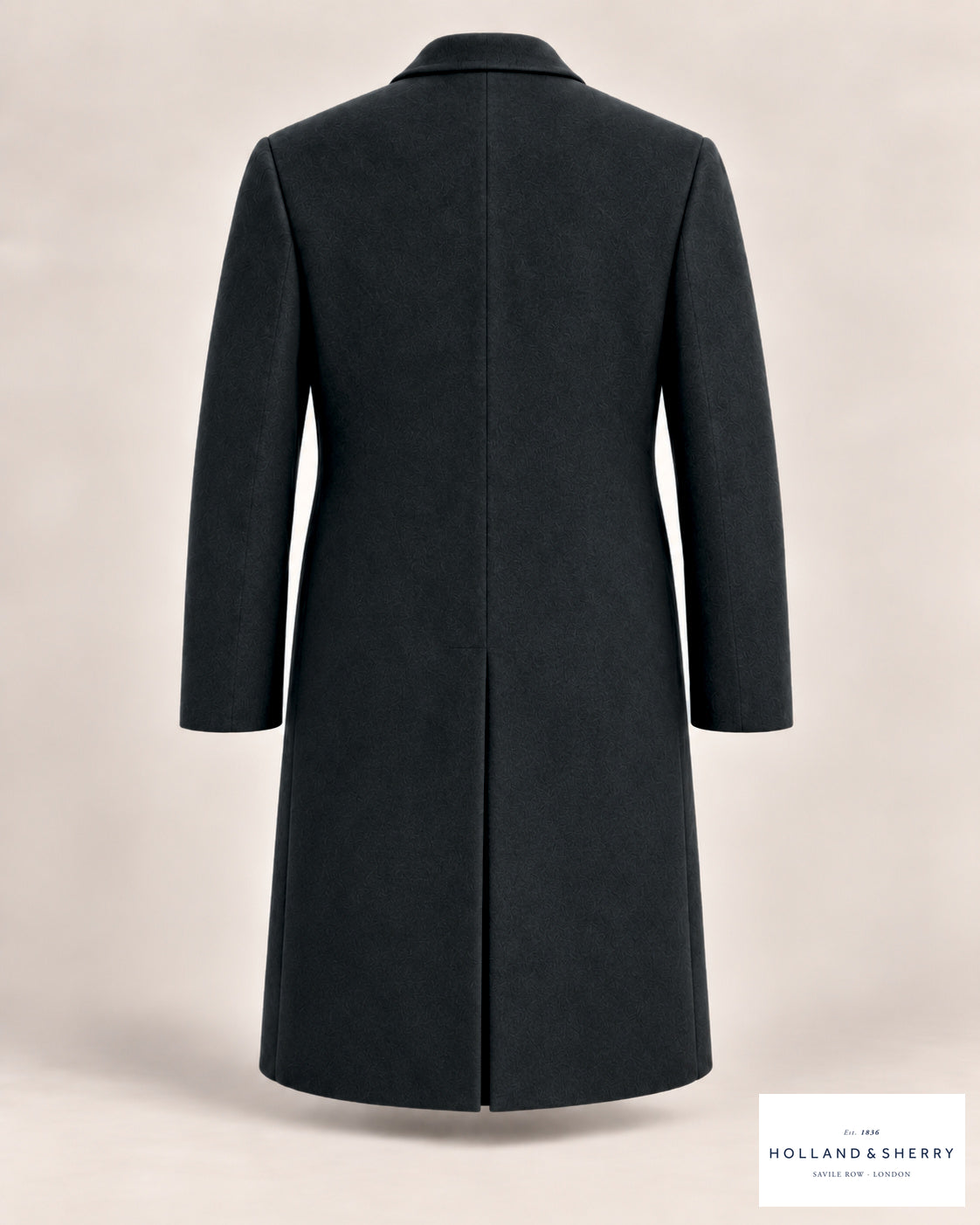The Chesterfield Men, Charcoal, Calf length, Back view.