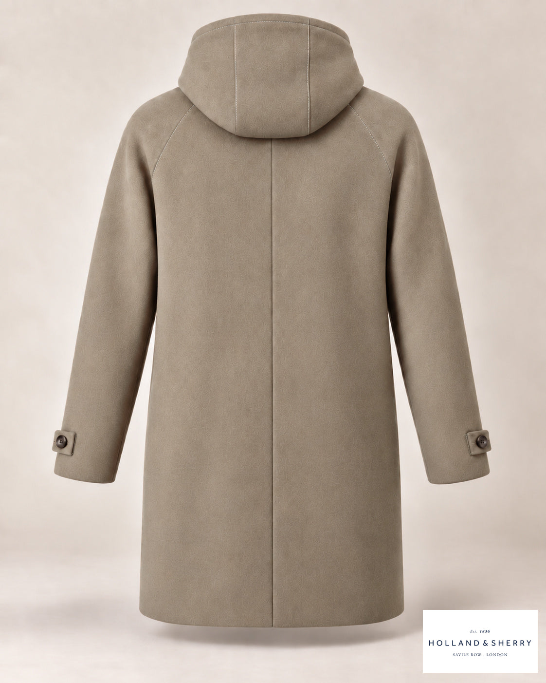 The Parka, Light Camel, Knee length, Back view.