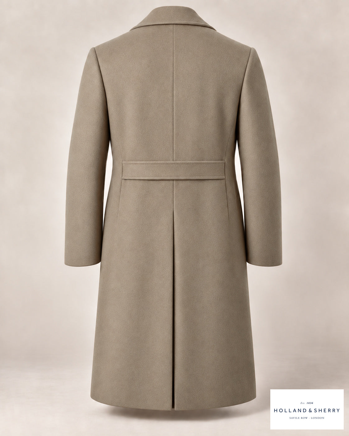 The Ulster Men, Light Camel, Calf length, Back view.
