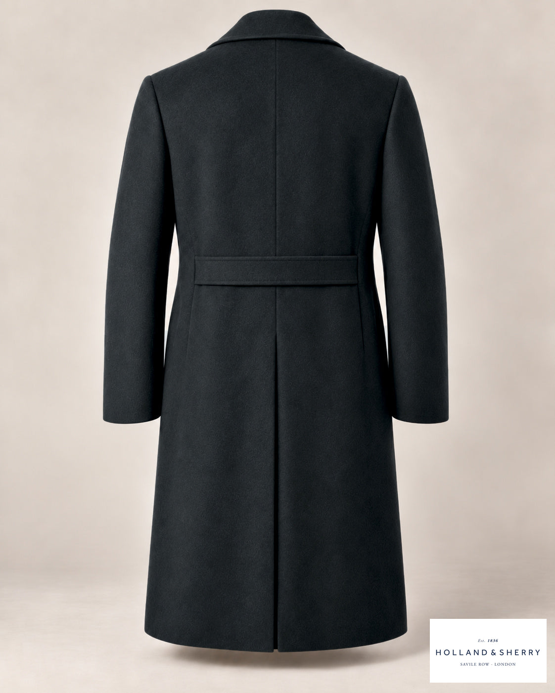 The Ulster Men, Charcoal, Calf length, Back view.