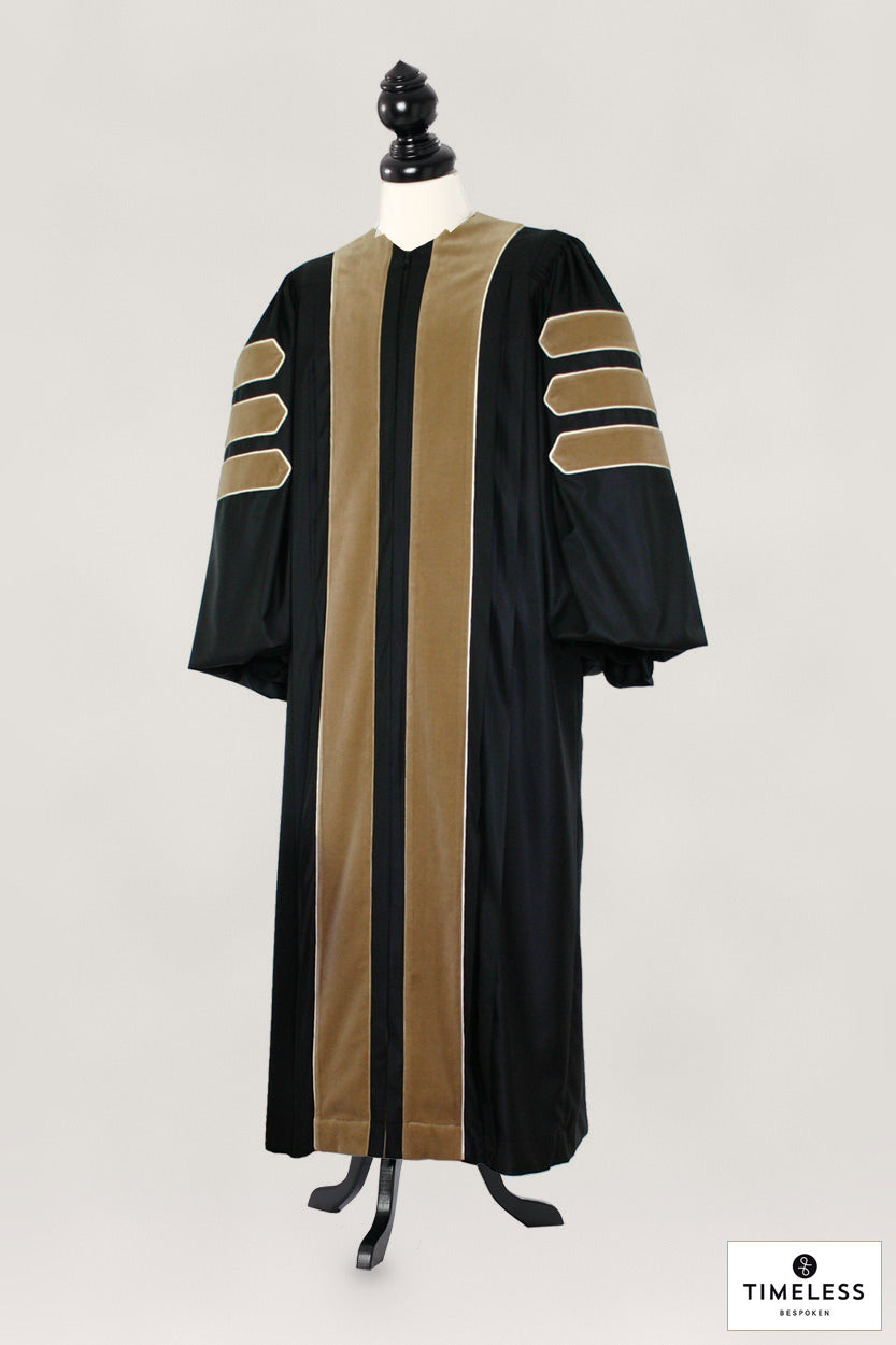 Commerce, Accountancy, Business – Silver Wool / Gold Silk – original photograph with fabric logo