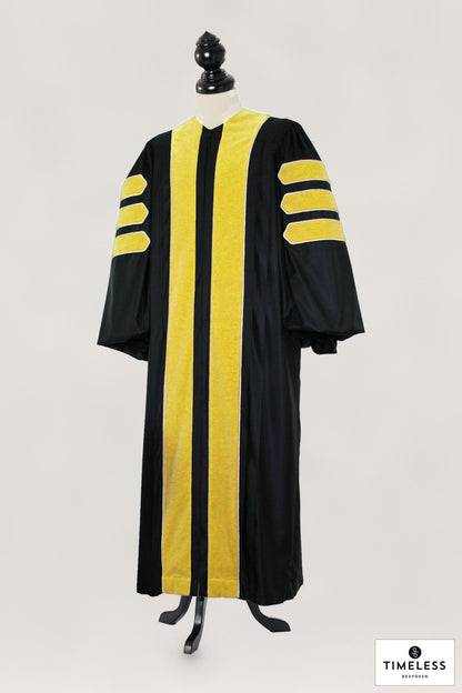 Library Science – Silver Wool / Gold Silk – original photograph with fabric logo