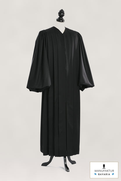 Magisterial US Judge Robe — Royal Regalia — studio photograph with fabric house mark