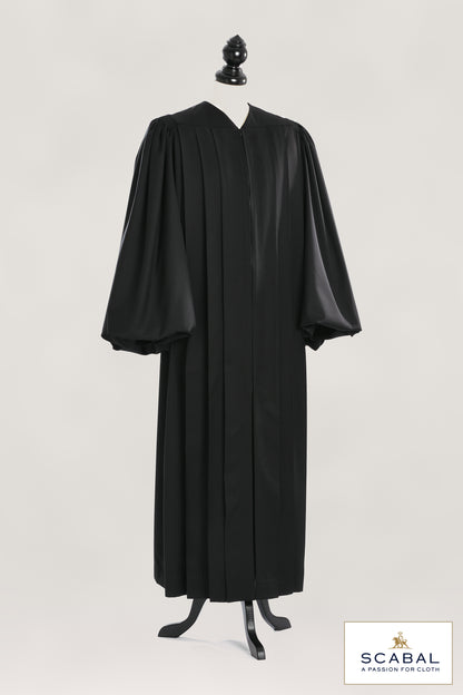 Magisterial US Judge Robe — Capri — studio photograph with fabric house mark