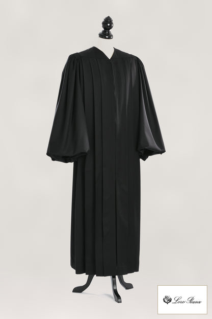 Magisterial US Judge Robe — Summer Tasmanian — studio photograph with fabric house mark