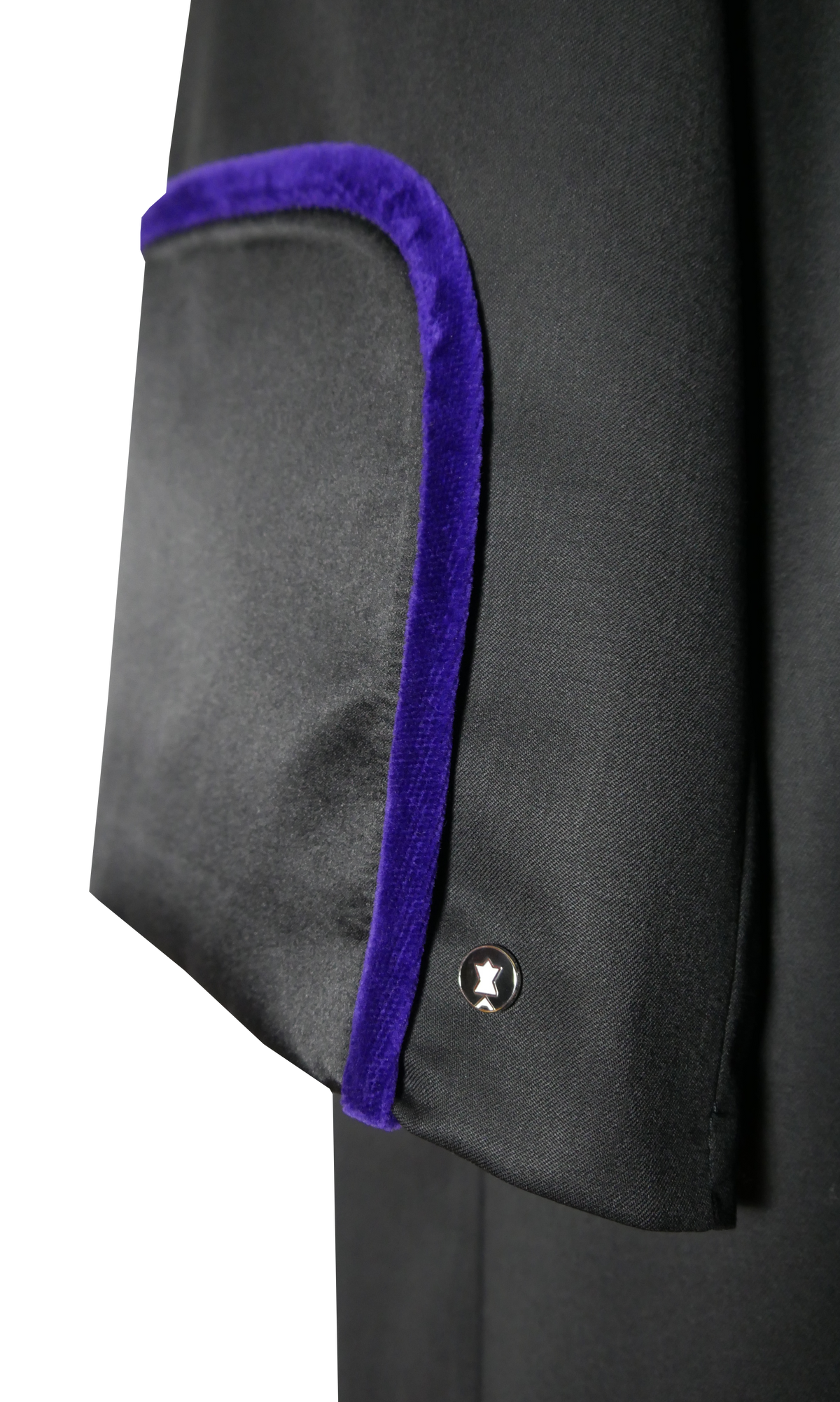 Austrian Judge's Robe with violet velvet trim — Sleeve with velvet trim, close-up