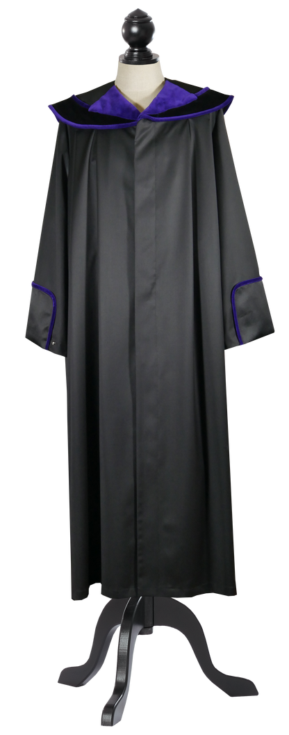 Austrian Judge's Robe with violet velvet trim — Front view
