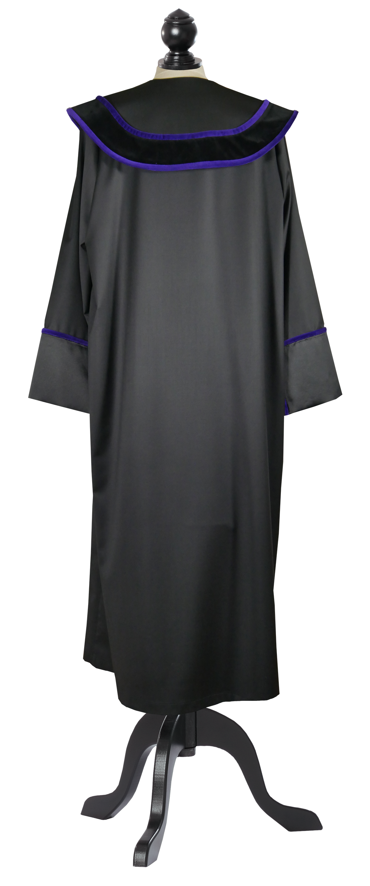 Austrian Judge's Robe with violet velvet trim — Back view