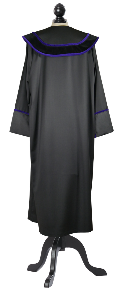 Austrian Judge's Robe with violet velvet trim — Back view