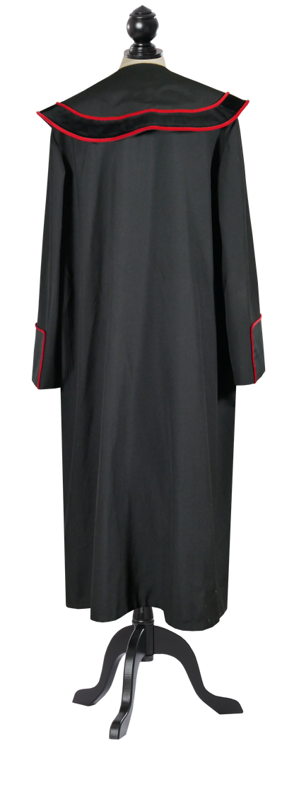 Austrian Public Prosecutor's Robe with red velvet trim — Back view