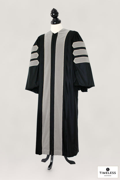 Oratory (Speech) – Silver Wool / Gold Silk – original photograph with fabric logo