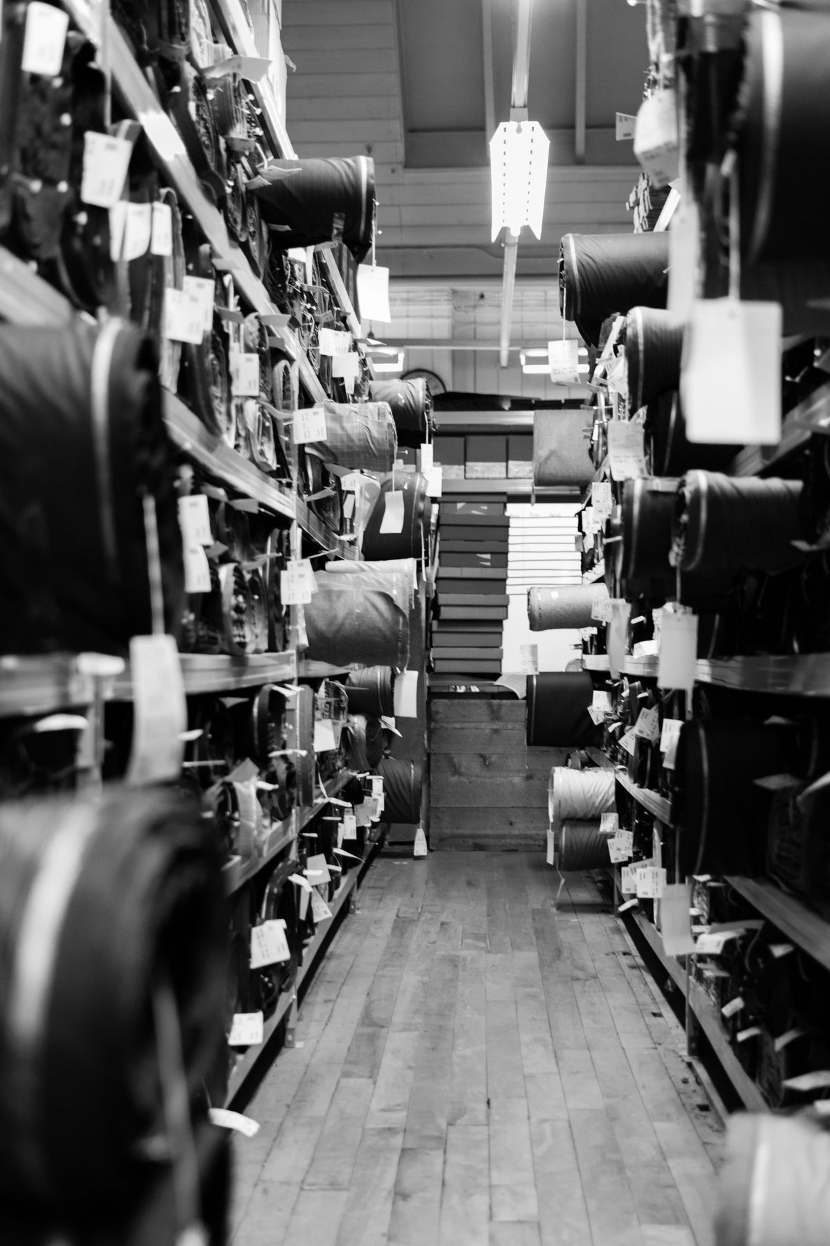 Inside the cloth warehouse of Manufaktur Bavaria