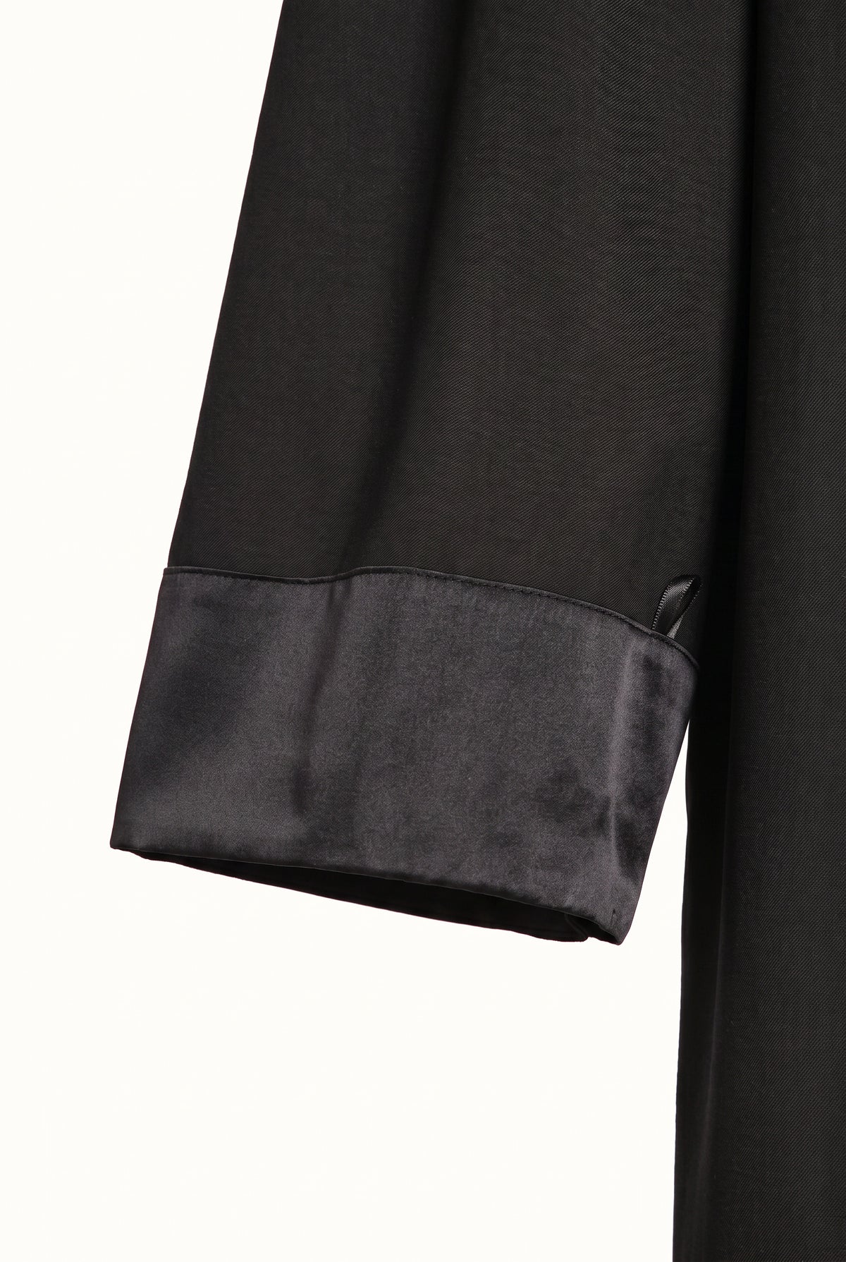 German lawyer’s robe, sleeve with silk cuff and loop, detail