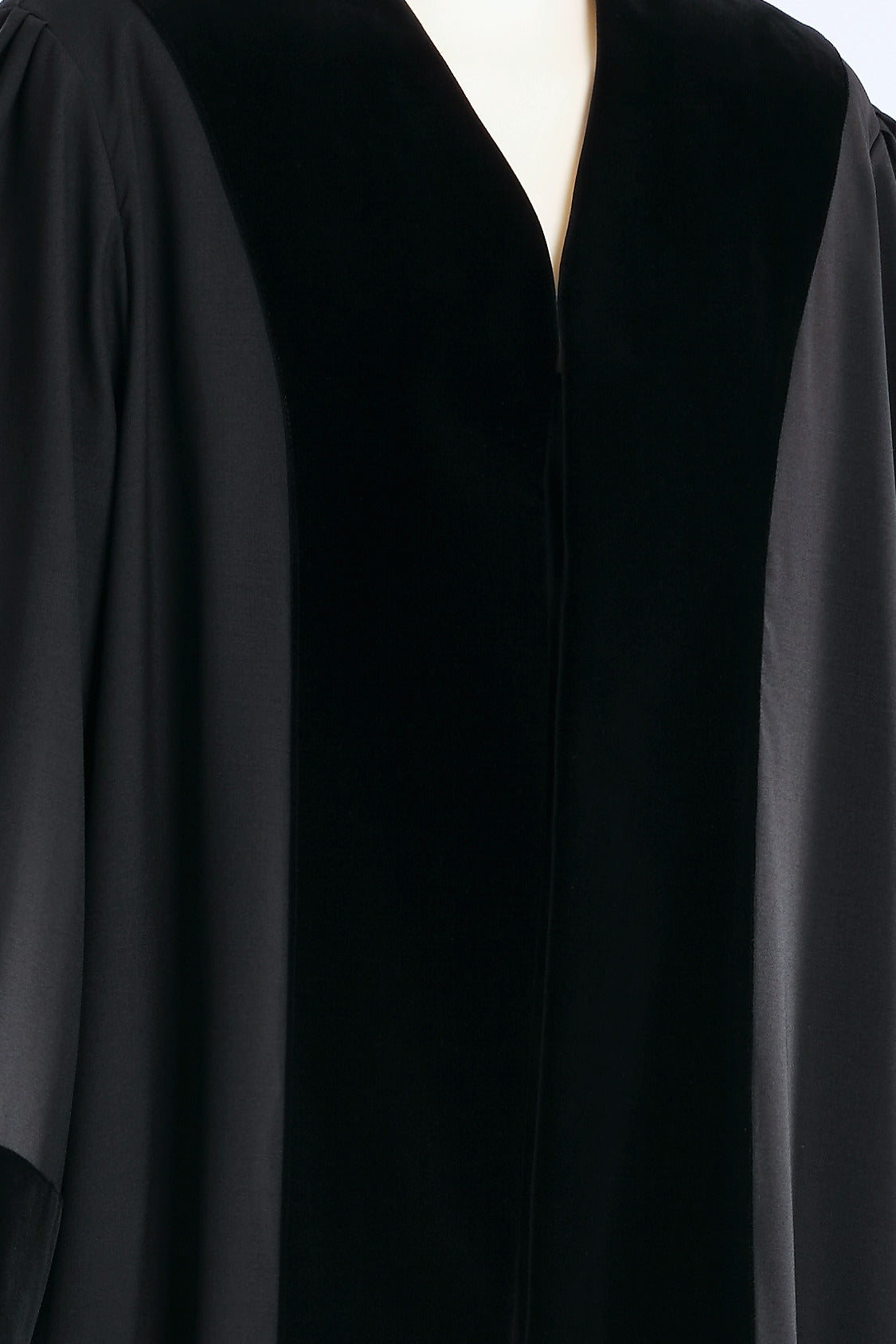 German Judge's Robe — velvet facing at the front, close-up