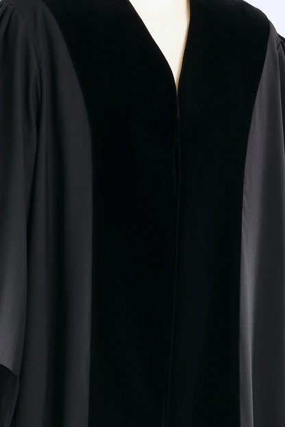 German Judge's Robe — velvet facing at the front, close-up