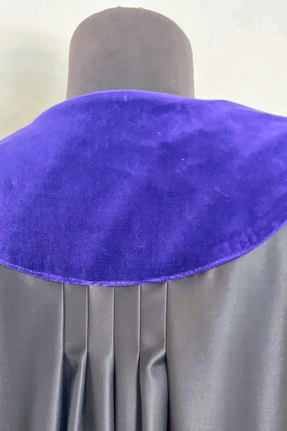German Social Court Judge's Robe — violet velvet collar at the back, close-up