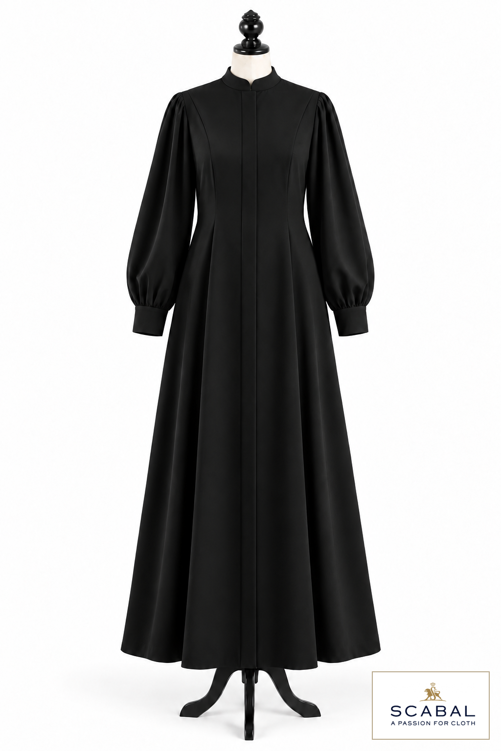 Women's Preaching Robe – style visualisation with house mark Scabal