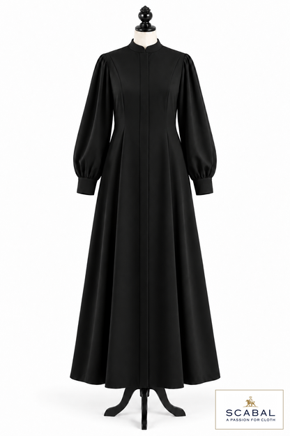 Women's Preaching Robe – style visualisation with house mark Scabal