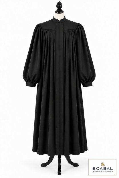 Rabbi & Cantor Robe – style visualisation with house mark Scabal