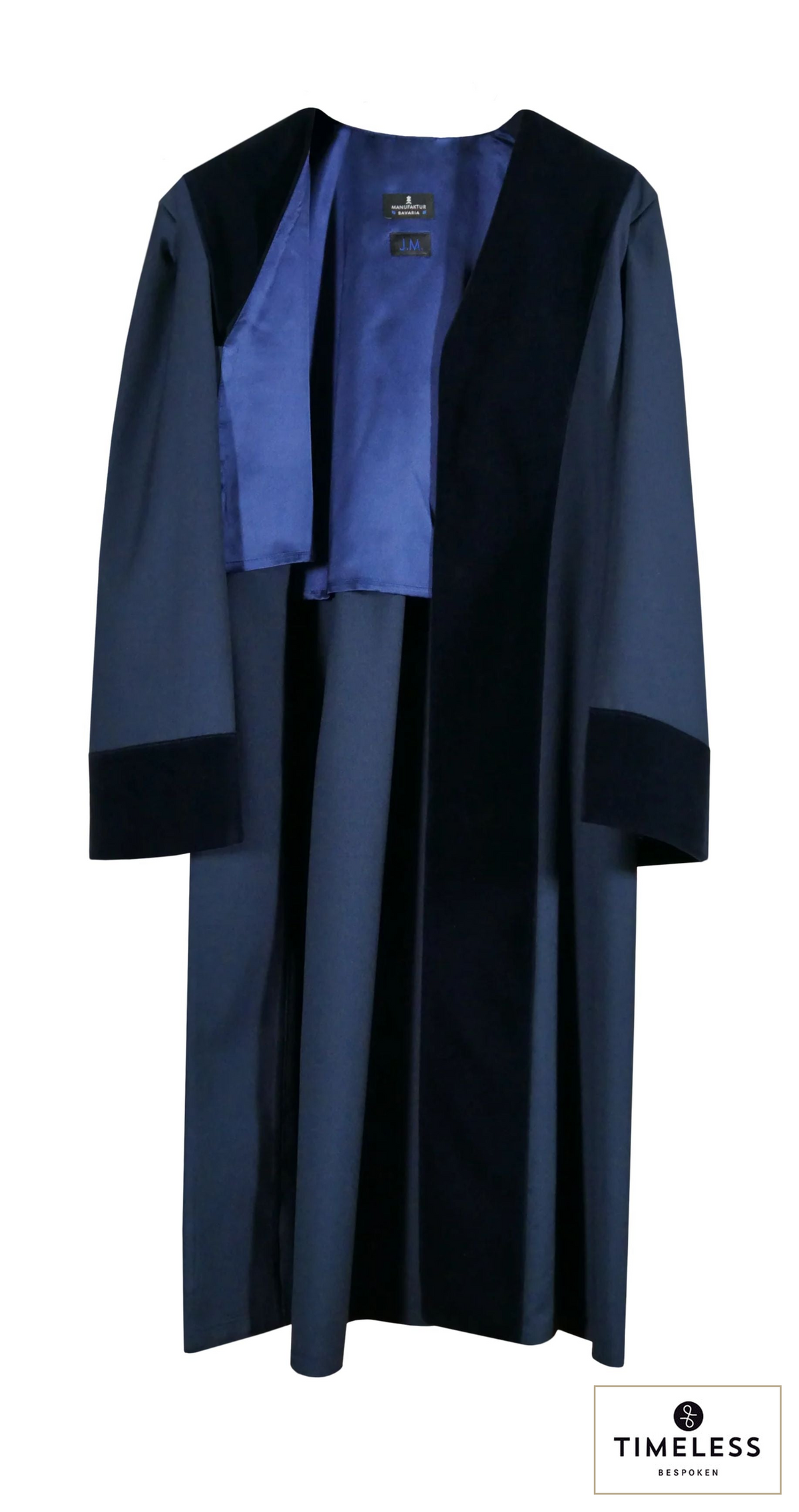 German Administrative Court Judge's Robe — Silver Wool / Gold Silk — original photograph with fabric house mark