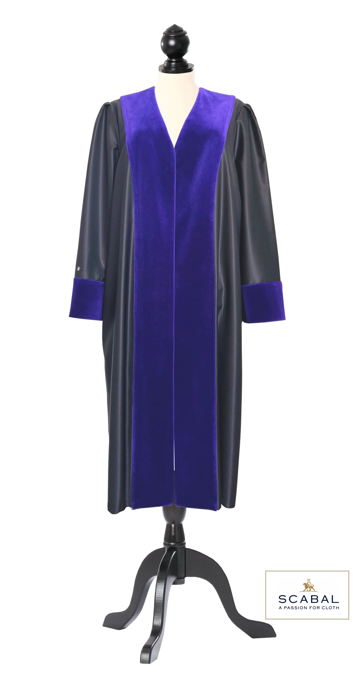 German Social Court Judge's Robe — Capri Cool Wool — original photograph with fabric house mark