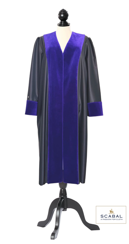 German Social Court Judge's Robe — Capri Cool Wool — original photograph with fabric house mark