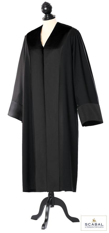 German Lawyer's Robe — Capri Cool Wool — original photograph with fabric house mark