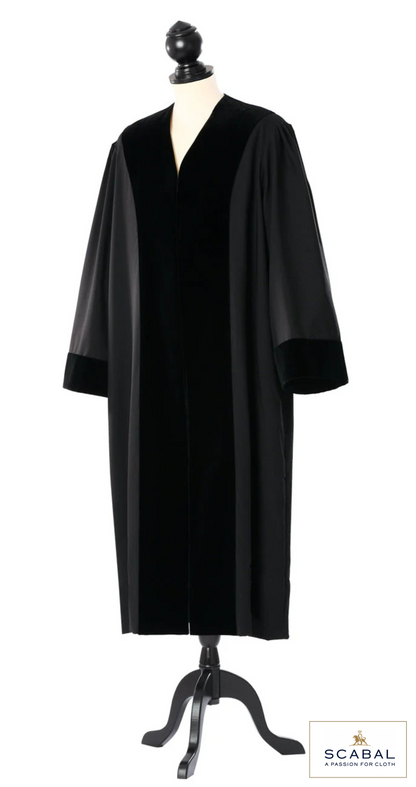 German Public Prosecutor's Robe — Capri Cool Wool — original photograph with fabric house mark