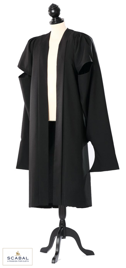 Oxford Master's Gown — Capri Cool Wool — original photograph with fabric house mark