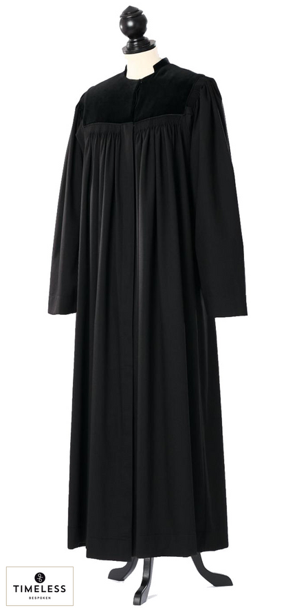 Bavarian / Palatinate Clergy Robe — Silver Wool / Gold Silk — original photograph with fabric house mark