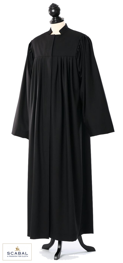 Hanoverian Clergy Robe — Capri Cool Wool — original photograph with fabric house mark