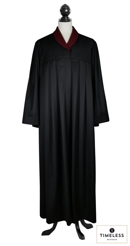 Lektor, Prädikant & Vikar Robe — Silver Wool / Gold Silk — original photograph with fabric house mark