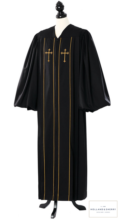 Custom Cleric Clergy Gold Robe – Royal Mile – original photograph with fabric logo
