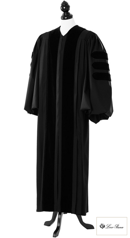 Deluxe Black Clergy Robe – Summer Tasmanian – original photograph with fabric logo