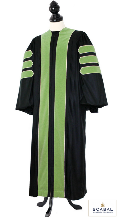 Sociology Doctoral Gown – Capri Cool Wool – original photograph with fabric logo