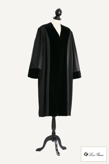 German Judge's Robe — Summer Tasmanian — studio photograph with fabric house mark