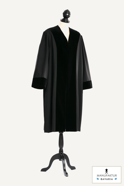 German Public Prosecutor's Robe — Royal Regalia — studio photograph with fabric house mark