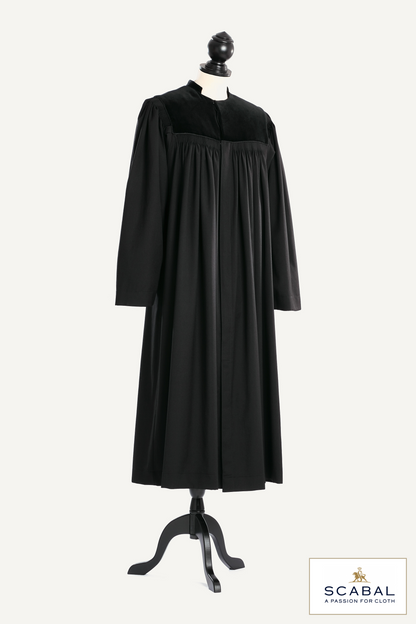 Bavarian / Palatinate Clergy Robe — Capri Cool Wool — studio photograph with fabric house mark
