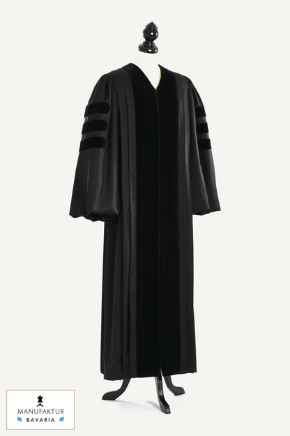 Doctoral Pulpit Robe — Royal Regalia — studio photograph with fabric house mark