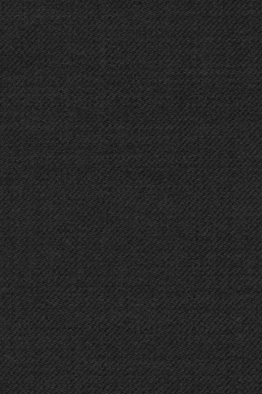Holland & Sherry Royal Mile, black — twill-weave cloth, close-up