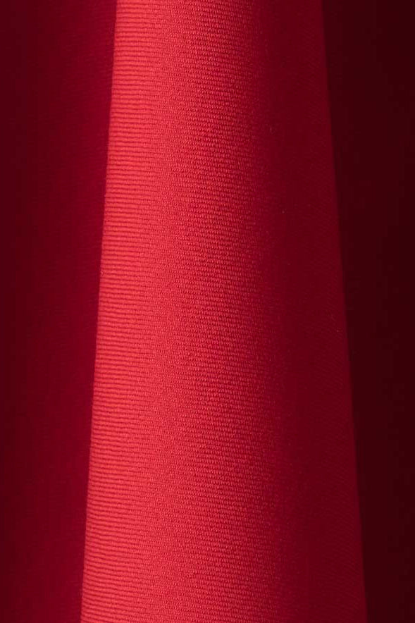 Holland & Sherry Royal Mile — red merino worsted cloth in folds, close-up
