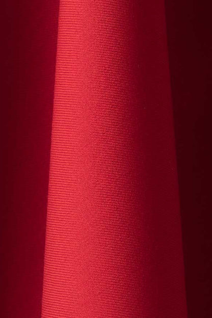 Holland & Sherry Royal Mile — red merino worsted cloth in folds, close-up