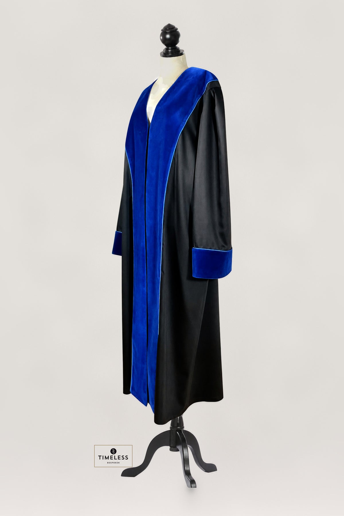 UPC First Instance Robe – Custom Tailored Judicial Robe — Silver Wool / Gold Silk — original photograph with fabric house mark